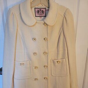 Juicy Couture Cream Coat.  Ladies.  Size M.  Wool.